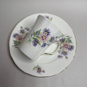 Duchess Fine Bone China Mug & Salad Plate Floral‎ Gold Trim Made in England